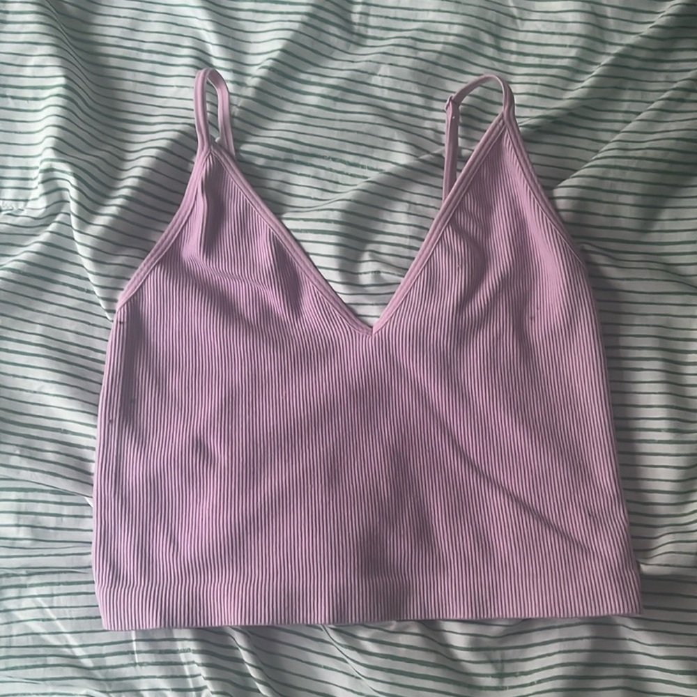 Pink cropped tank
